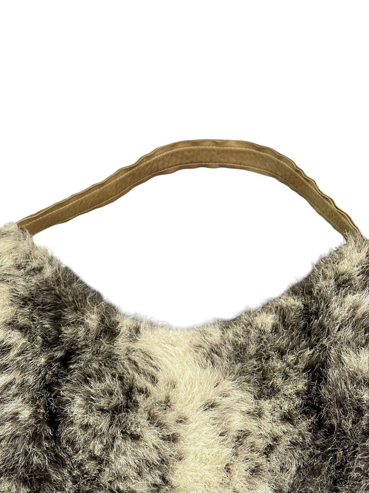 Genuine Leather Full Hairy Fur Cherosita Tote Shoulder Bag 9🟩 Size ONE SIZE - 16 Thumbnail