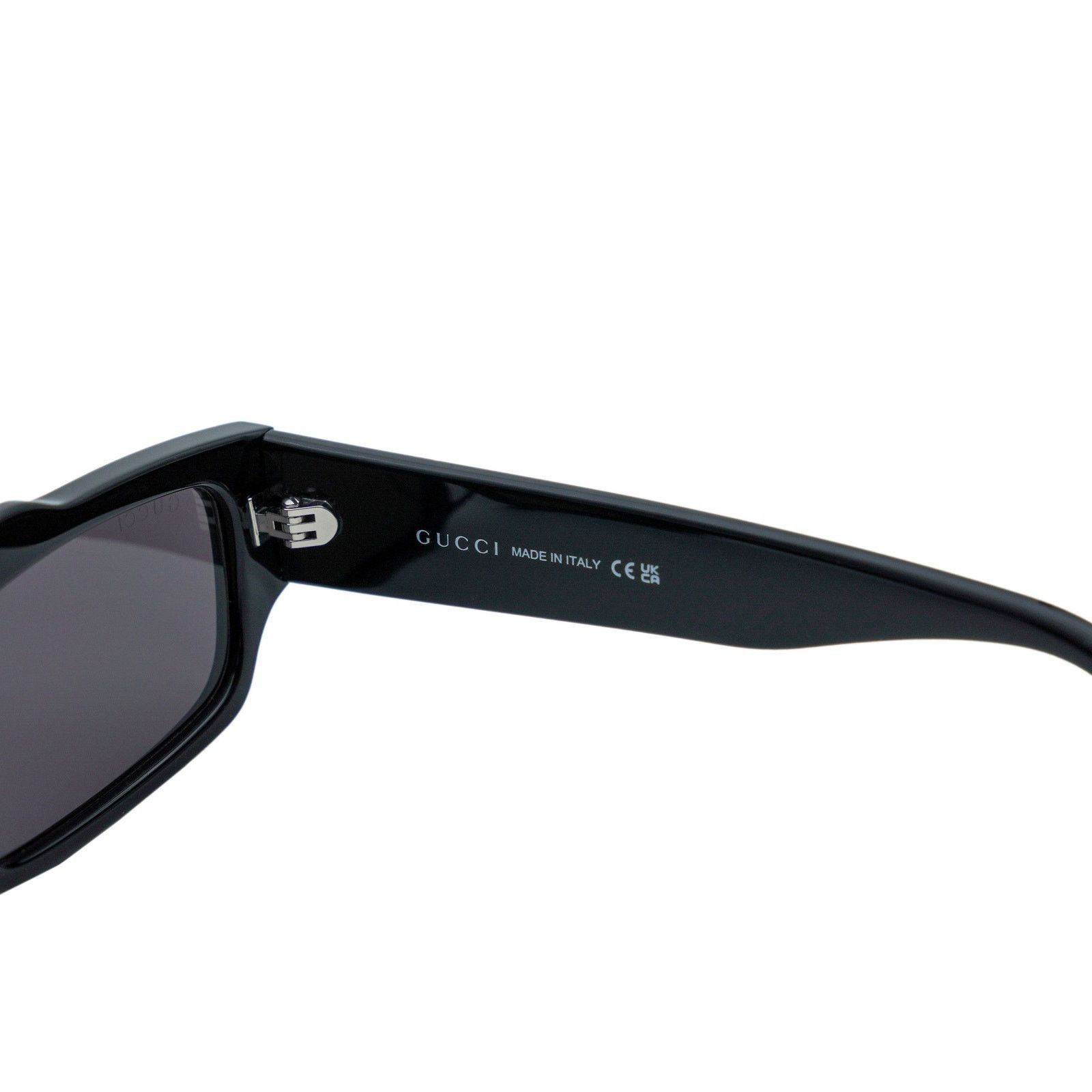 Gucci Gucci Black GG 1592 Monogram Logo Rectangular Sunglasses Size ONE SIZE - 7 Thumbnail