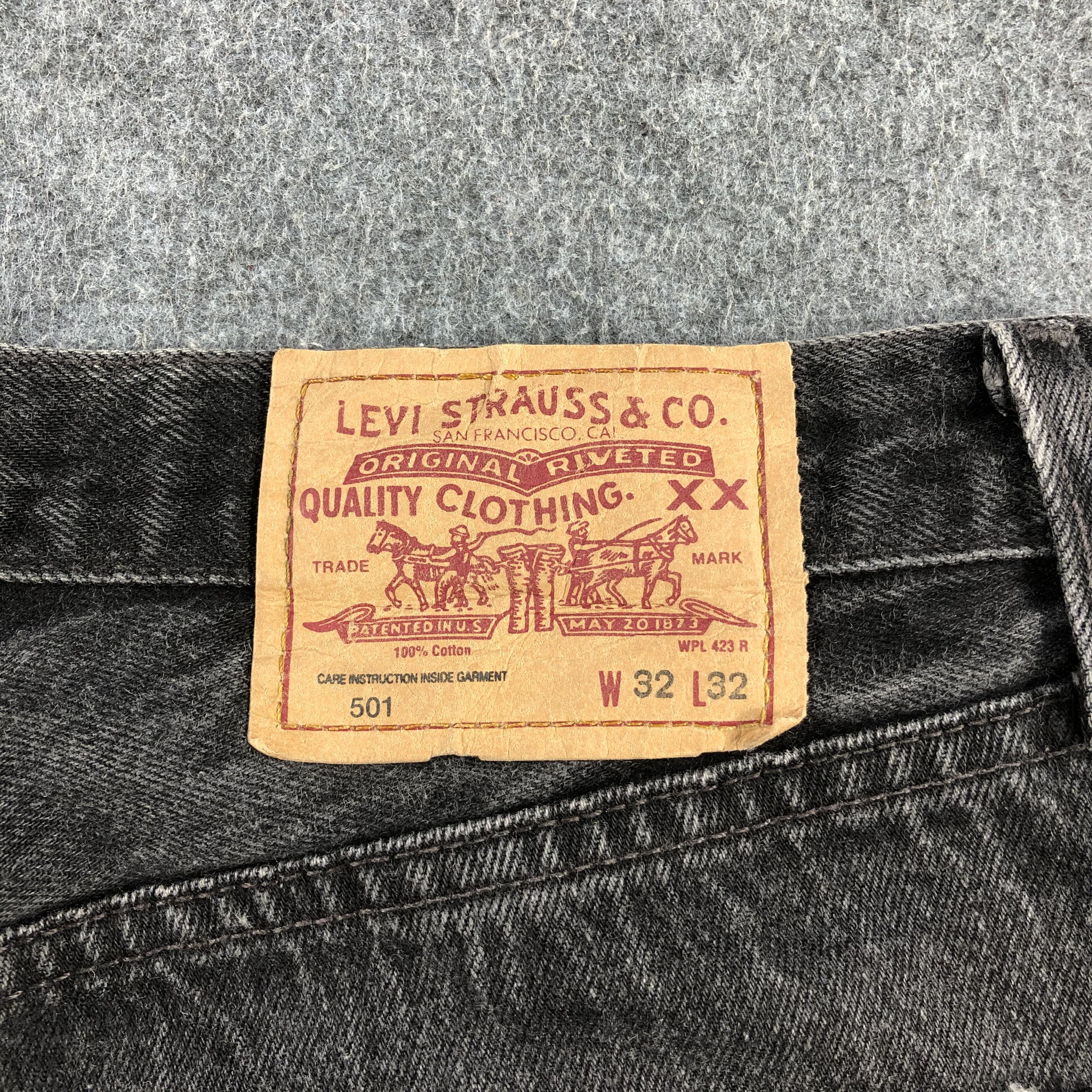 Levi's Vintage 90s Distress Levis 501 Jeans-J1418 Size US 32 / EU 48 - 5 Thumbnail