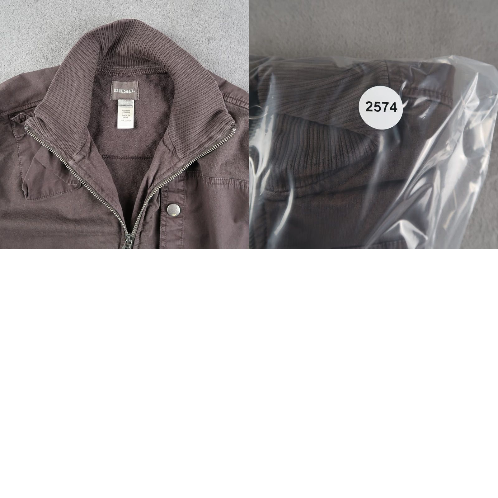 Diesel Diesel Bomber Jacket Brown Womens XL Slim Full Zip Utility Pockets Size XL / US 12-14 / IT 48-50 - 9 Thumbnail