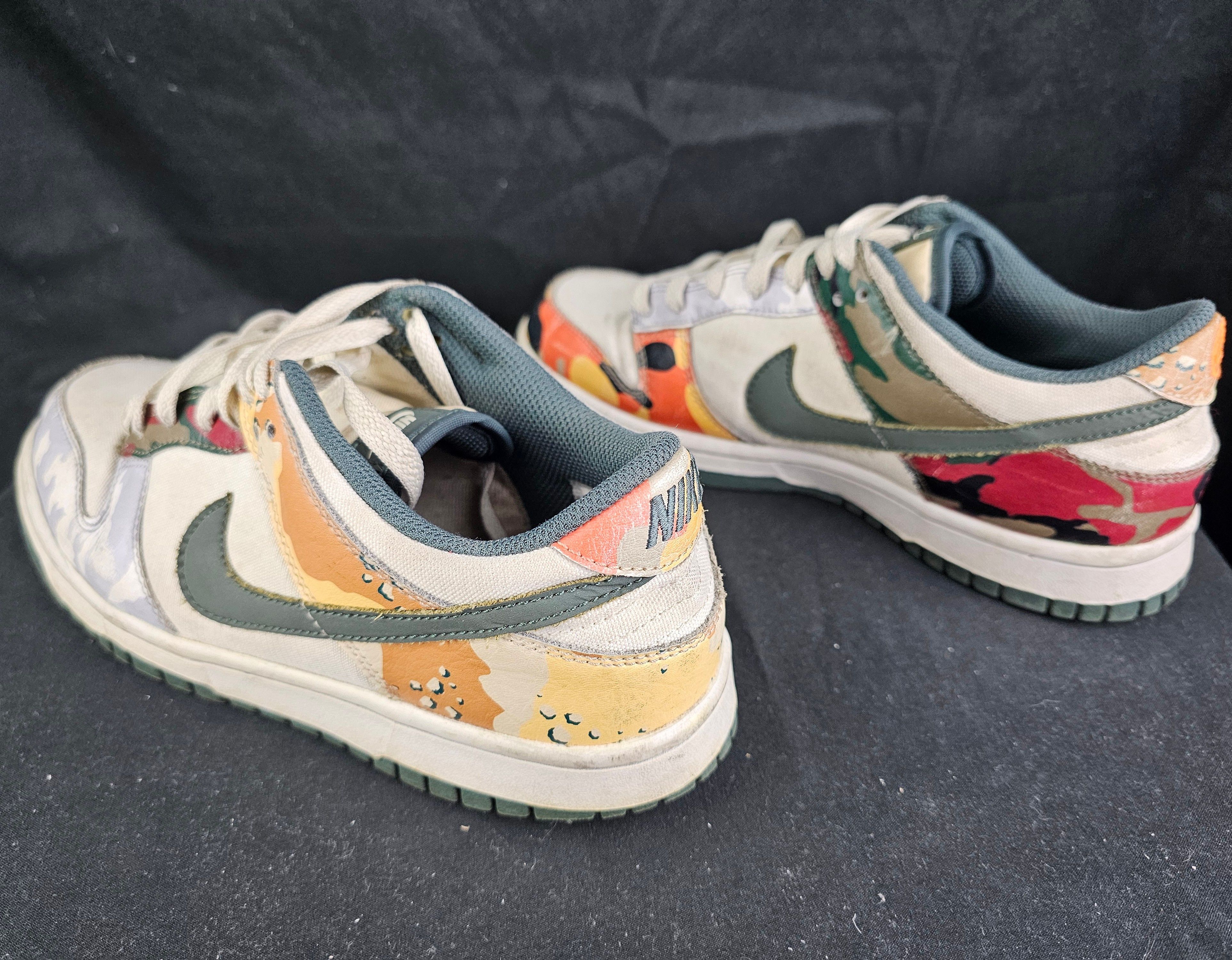 Nike Nike Dunk Low GS SE Multi-Camo Sail Green Youth Size 7Y USED Size US 7 / EU 40 - 3 Thumbnail