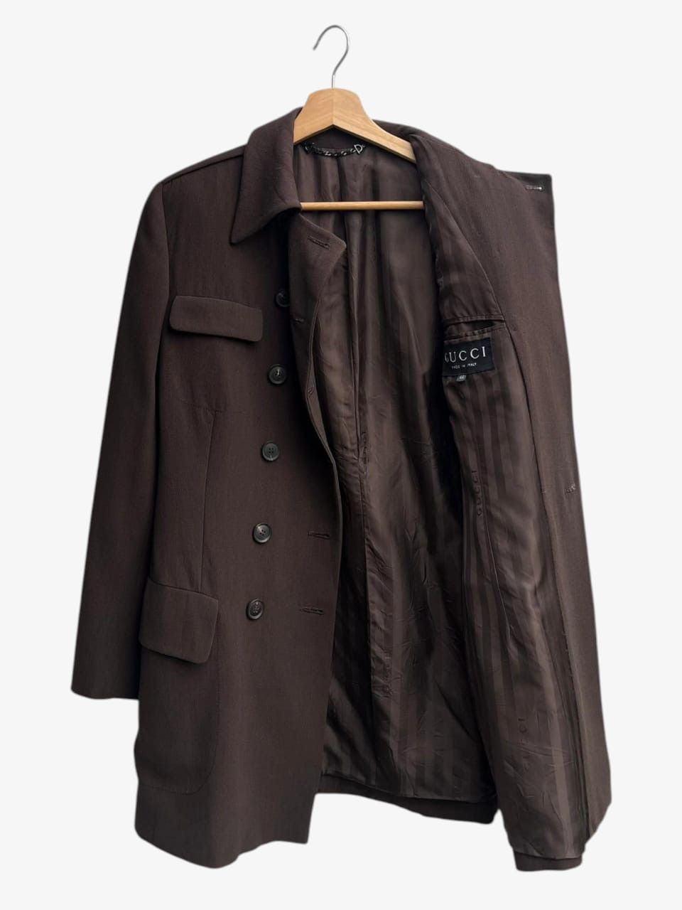 Gucci 1996 Gucci Tom Ford Double Breasted Wool-Blend Coat Size M / US 6-8 / IT 42-44 - 4 Thumbnail