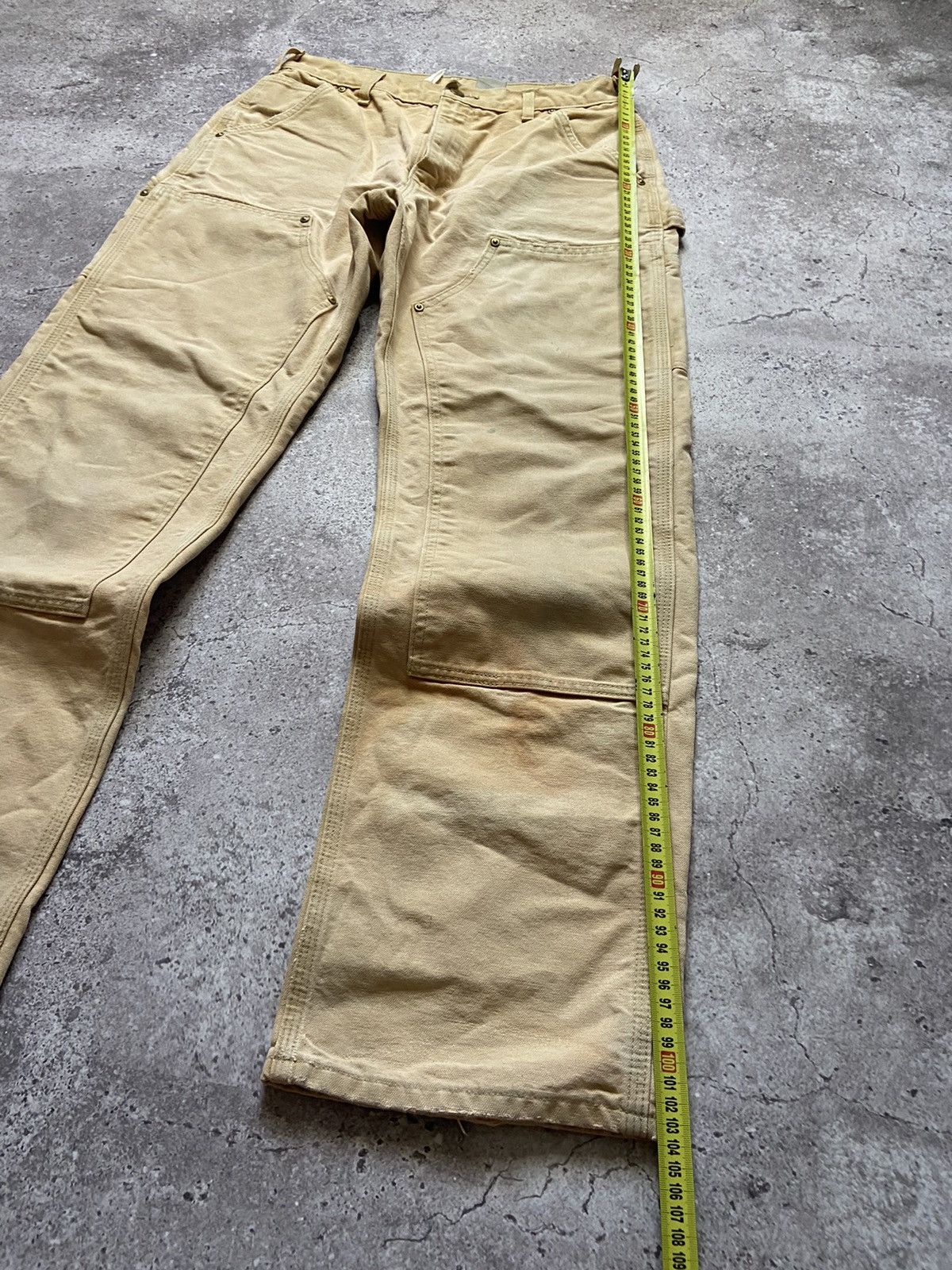 Carhartt Vintage 90s Carhartt Faded Beige Work Hype Baggy Jeans Size US 31 - 8 Thumbnail