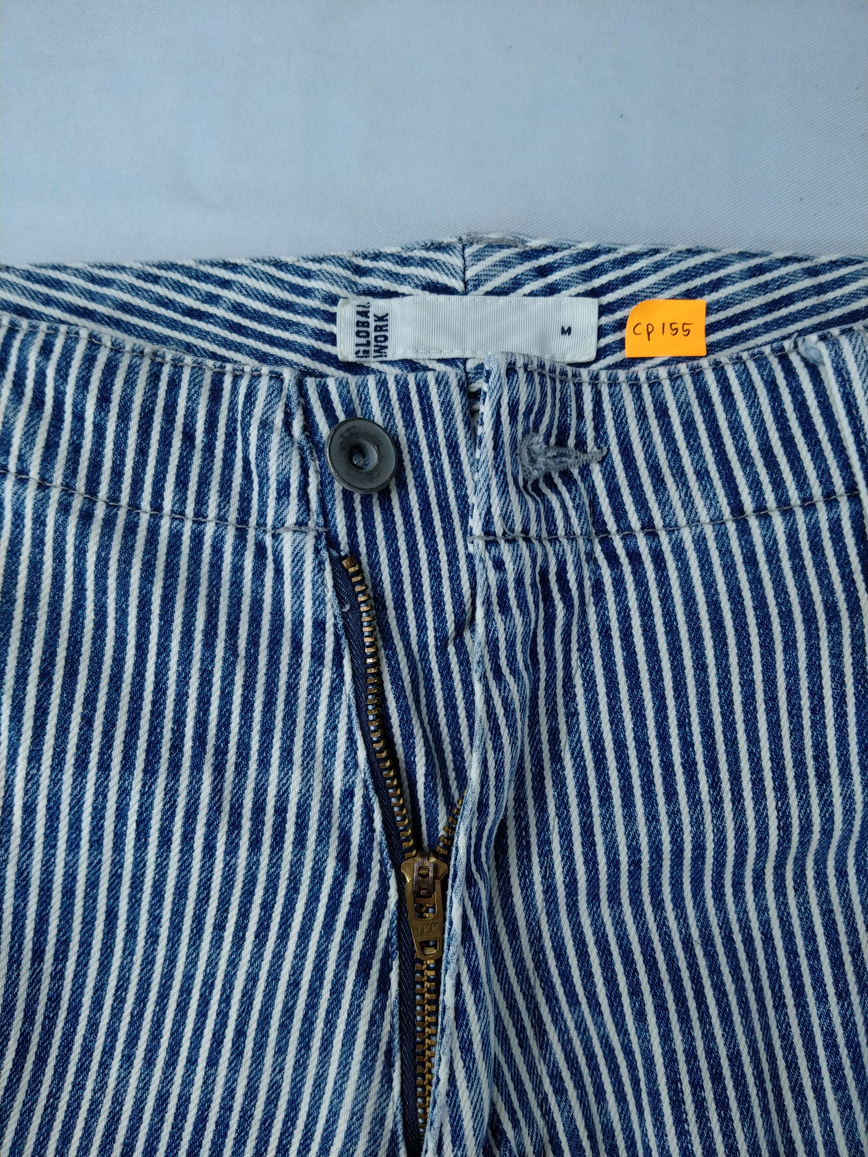 Japanese Brand Global Work Stripes Cargo Multi Pocket Pants -CP155 Size US 31 - 3 Thumbnail