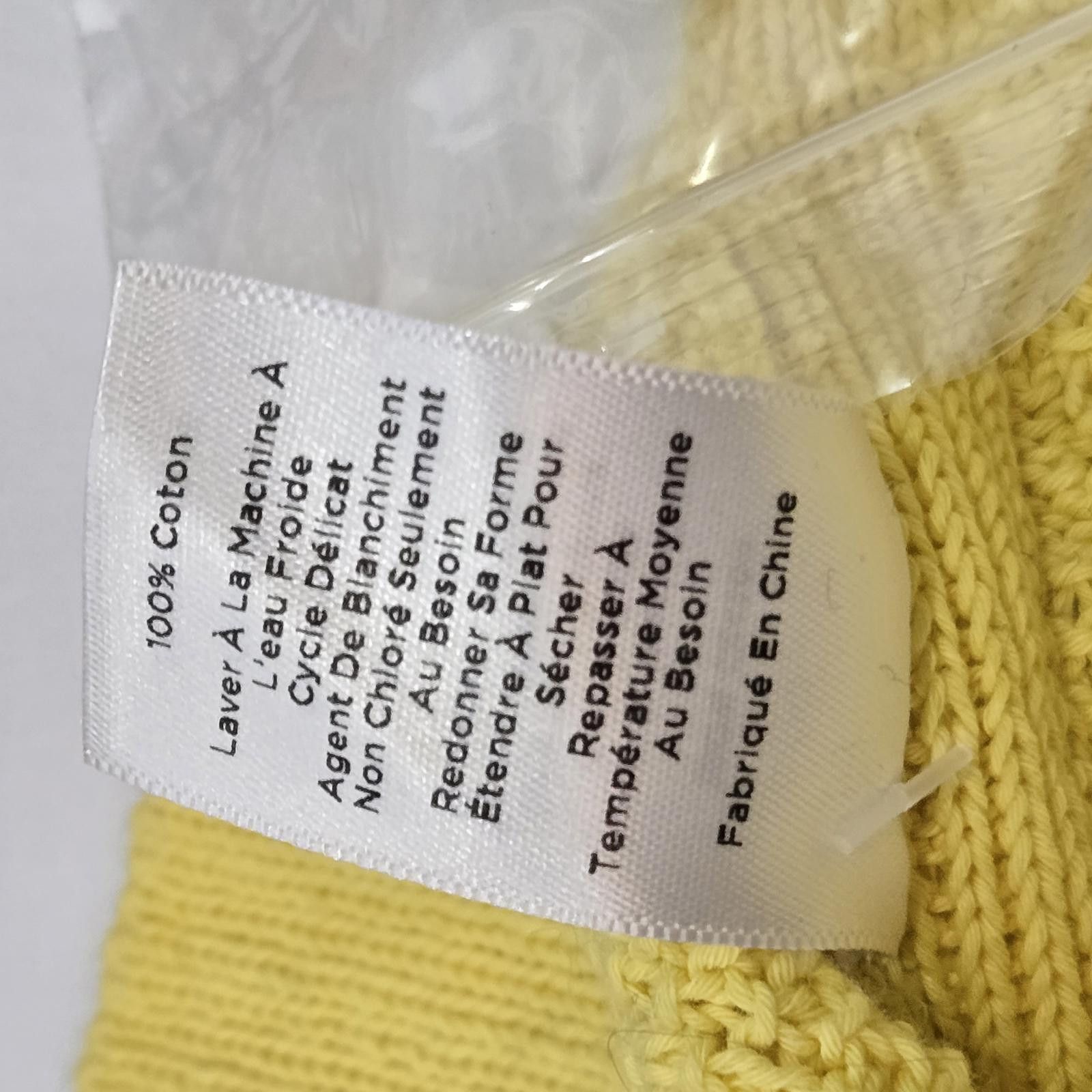 Designer Talbots Women's Yellow Knit Sweater Size Small Cotton Tunic Size S / US 4 / IT 40 - 7 Thumbnail