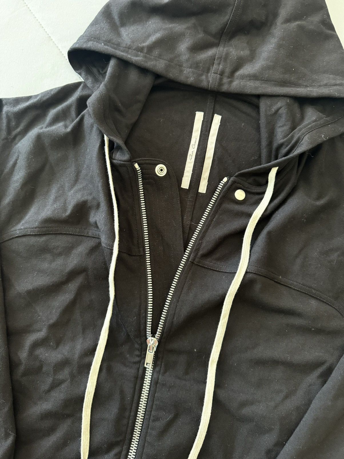 Rick Owens Rick Owens Windbreaker Black Cotton Zipped Hoodie Large Size US L / EU 52-54 / 3 - 3 Thumbnail