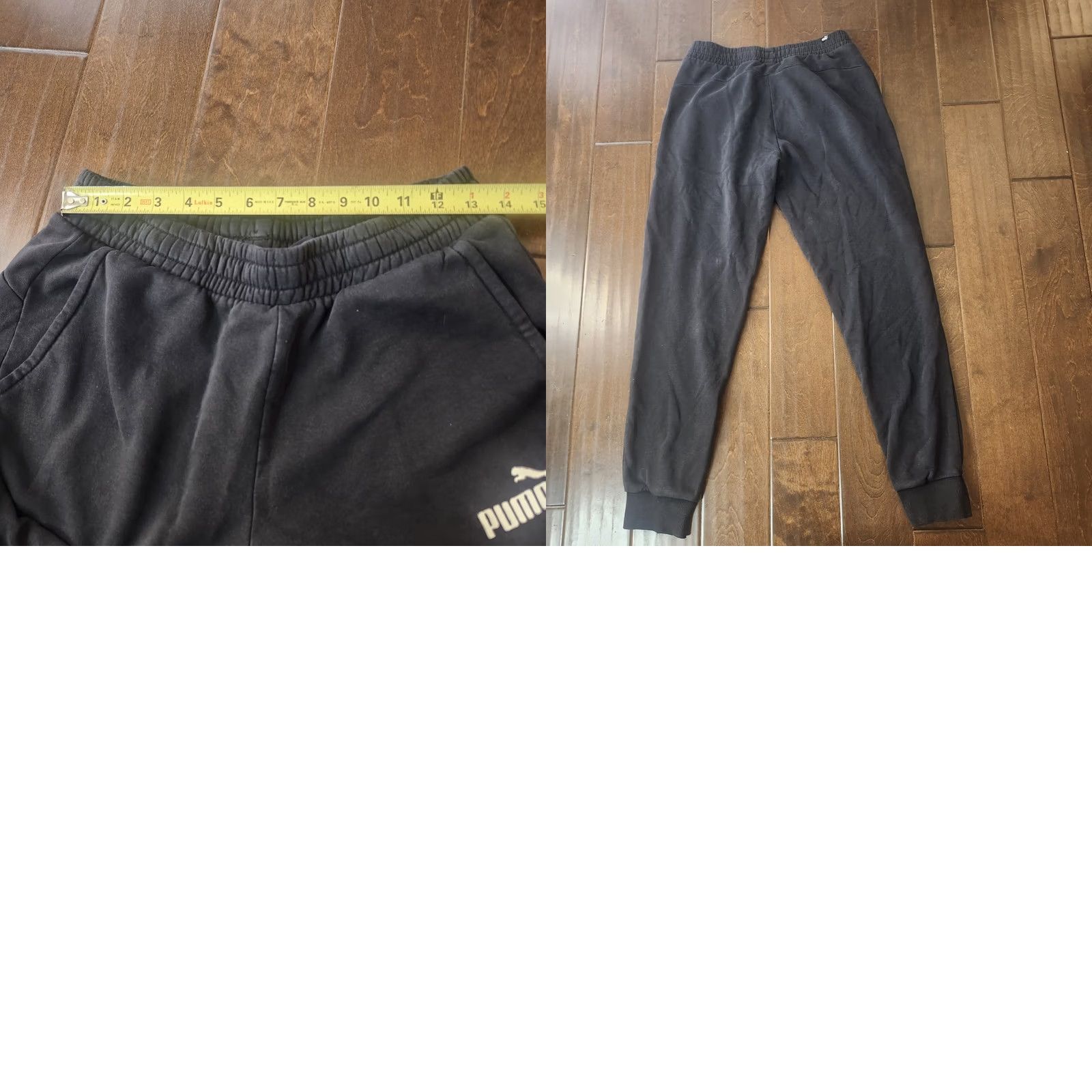 Puma PUMA Jogger Sweatpants Mens Medium Black Logo Athletic Fleece Pants Size US 31 - 9 Thumbnail