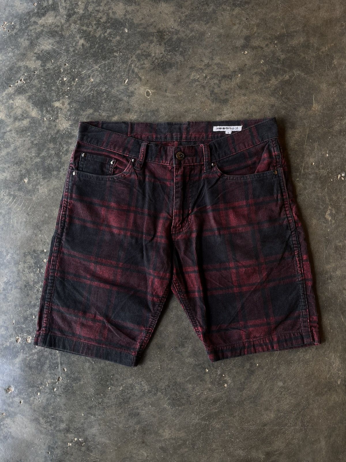 If Six Was Nine JAPANESE BRAND SEMANTIC DESIGN CORDUROY SHORT ZIPPER TARTAN Size US 30 / EU 46 - 1 Thumbnail