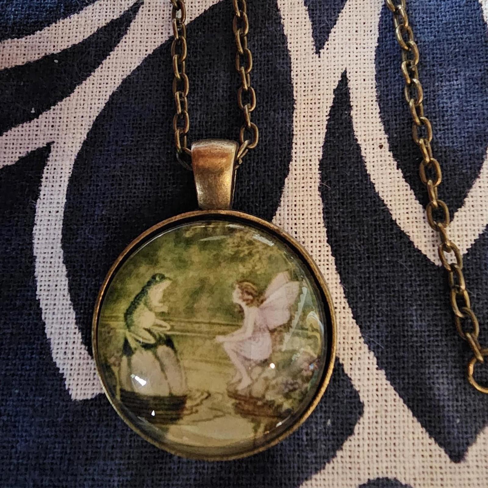 Designer Fairy and Frog Necklace Size ONE SIZE - 1 Thumbnail