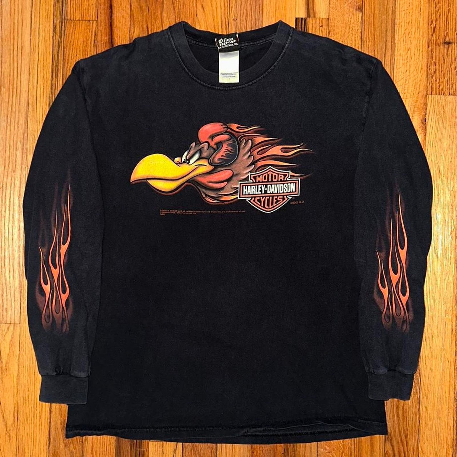 お歳暮ならオンライン Harley Davidson Looney Davidson Harley 2008 Vintage Rare × トップス