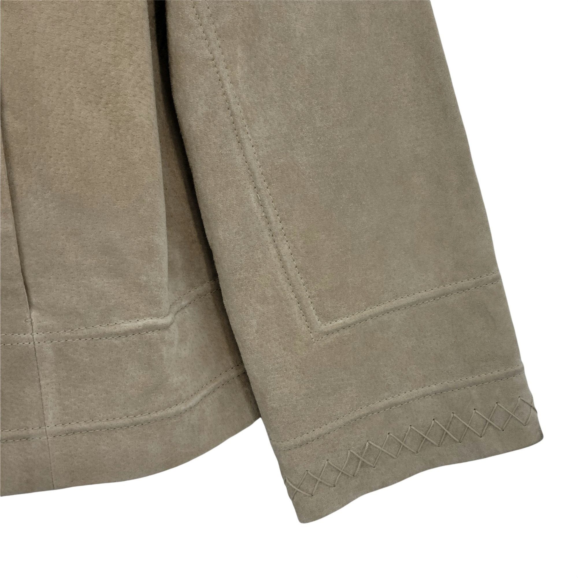 Vintage Vtg 80's Fringed Suede Leather Shacket Jacket Sz L Tan Festi Size L / US 10 / IT 46 - 6 Thumbnail