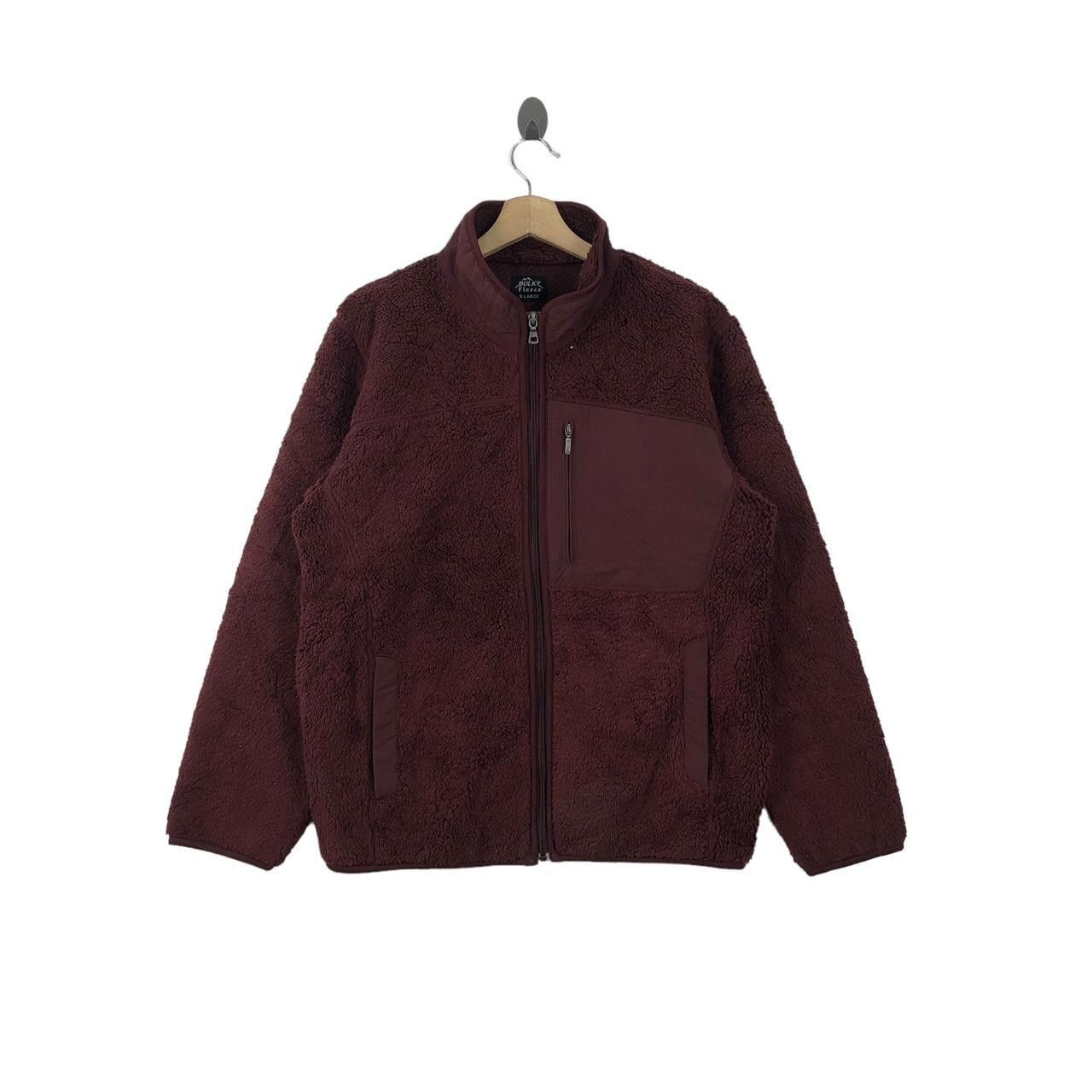 UNIQLO JAPAN Bulky Deep pile Sherpa Maroon Fleece Jacket