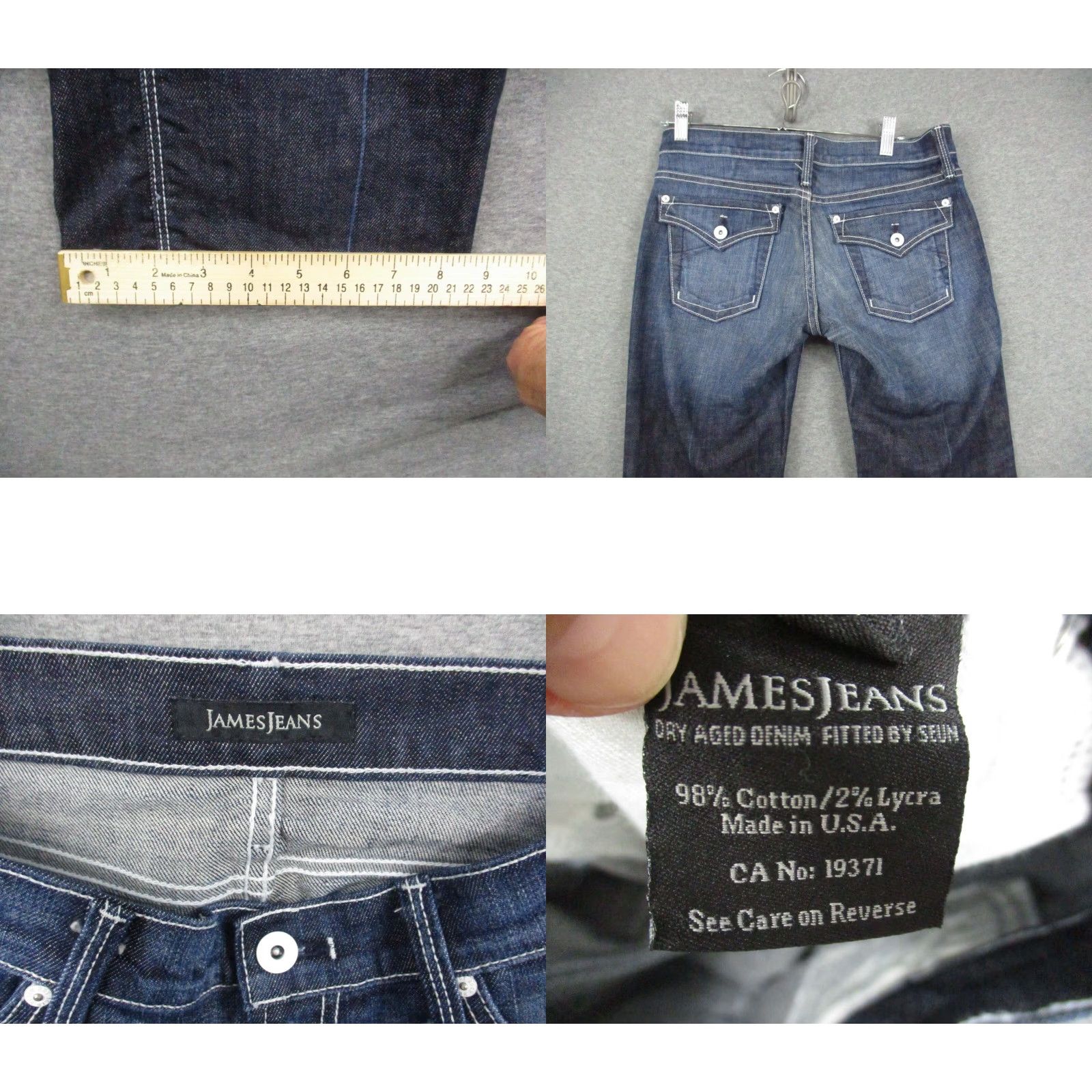 Vintage James Jeans Bootcut Jeans 27 Dark Blue Wash Ombre Stretch Comfort Women Size 27" / US 4 / IT 40 - 8 Thumbnail