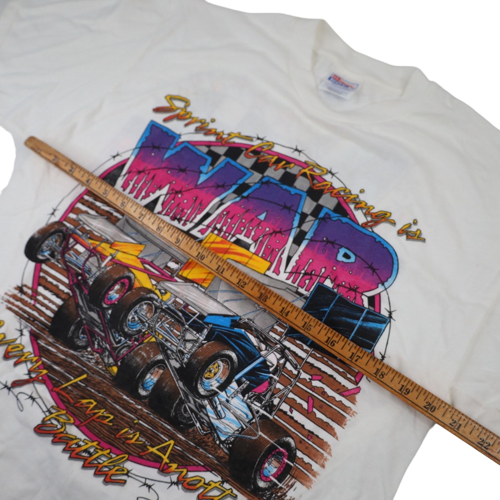Vintage VTG Manzanita Speedway Sprint Car Racing War Graphic T Shirt Size US L / EU 52-54 / 3 - 7 Thumbnail