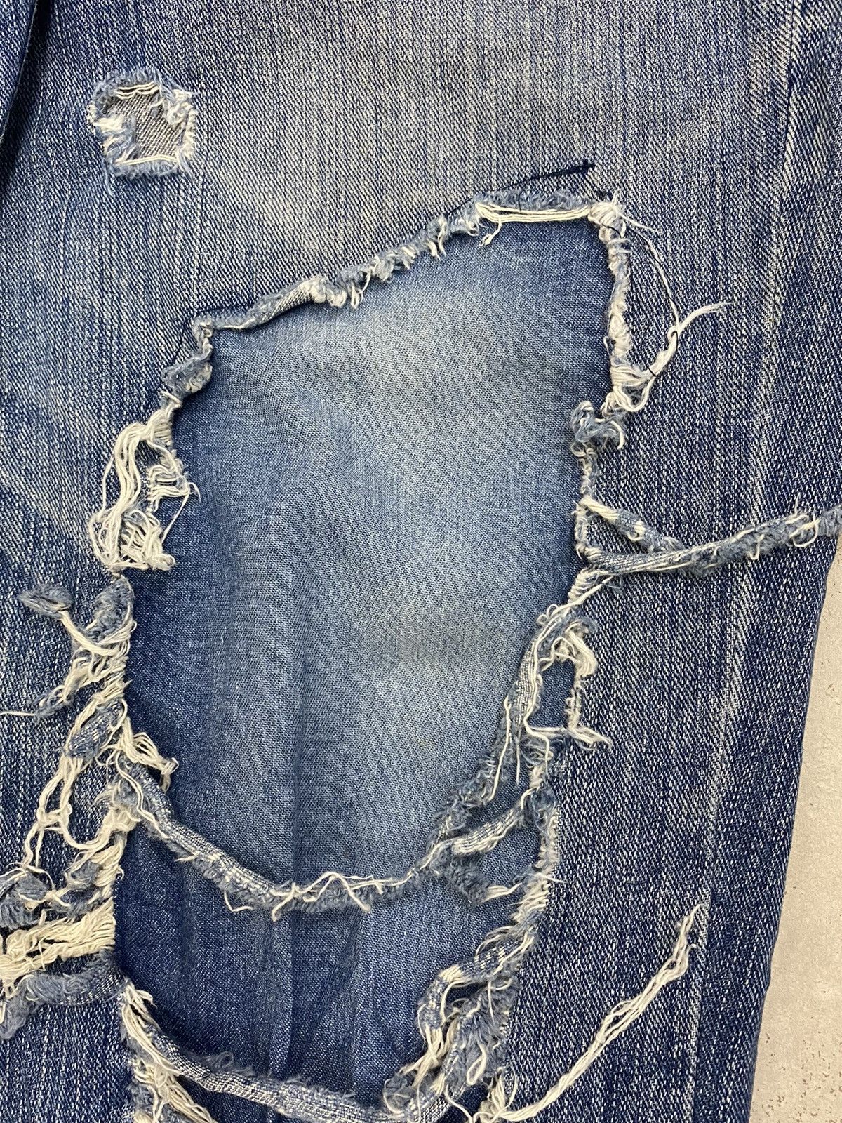 If Six Was Nine Universal Jean Ripped Distressed Art Patch Straight Cut Size US 34 / EU 50 - 6 Thumbnail