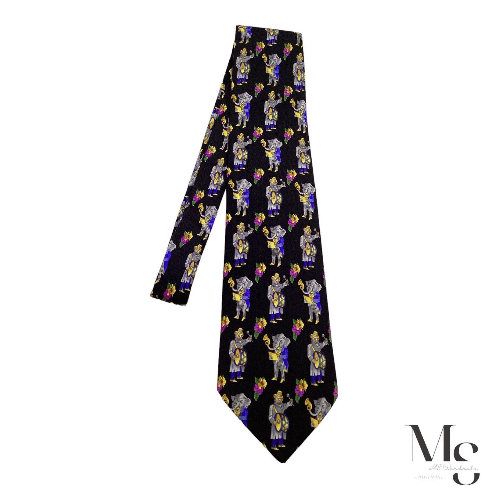 LEONARD PARIS Dessin N 097 Black Floral & Animal Orchestra
