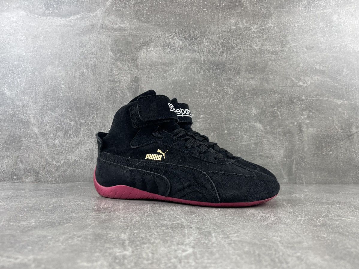 Puma × Vintage Vintage PUMA Women's Sparco Driver Suede Black Hi Sneakers Size US 7.5 / IT 37.5 - 2 Thumbnail