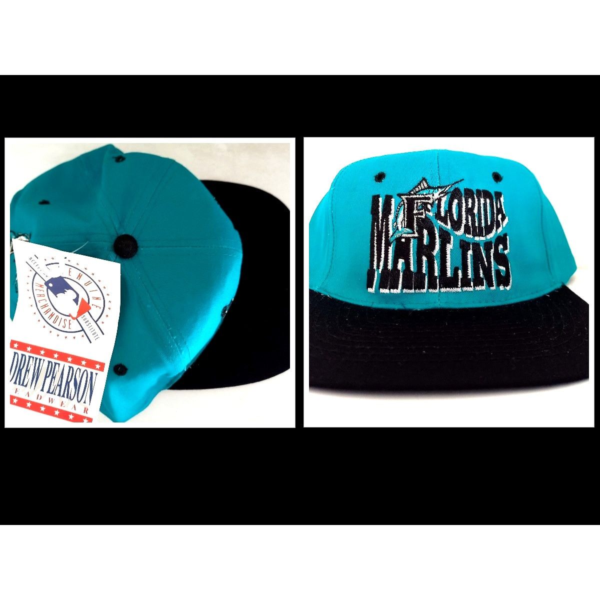 MLB NEW Florida Marlins 90s snapback cap teal Miami MLB vtg NWT Size ONE SIZE - 2 Thumbnail