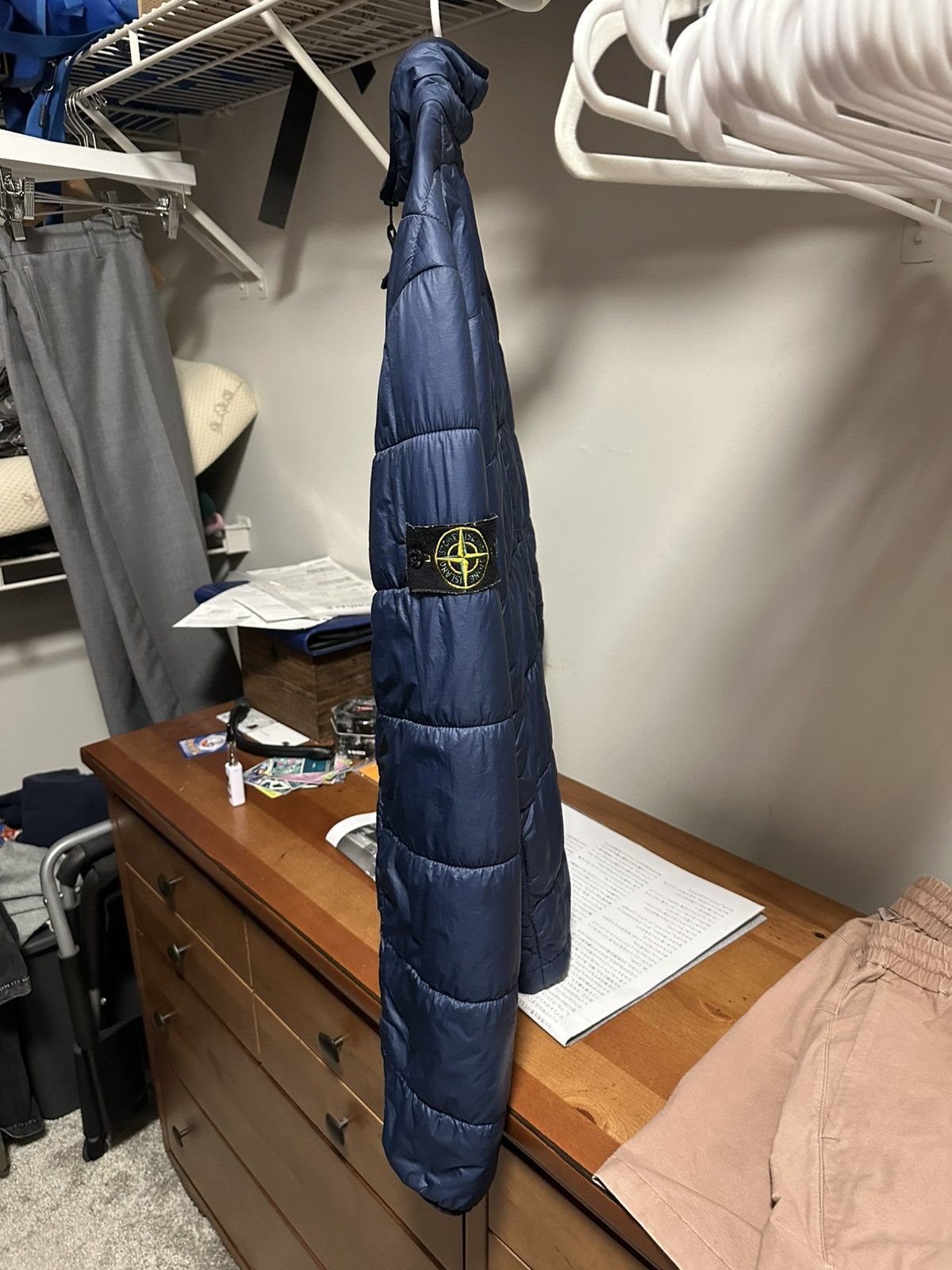 Stone Island Garment Dyed Quilted Micro parka Stone Island blue xl Size US XL / EU 56 / 4 - 1 Thumbnail