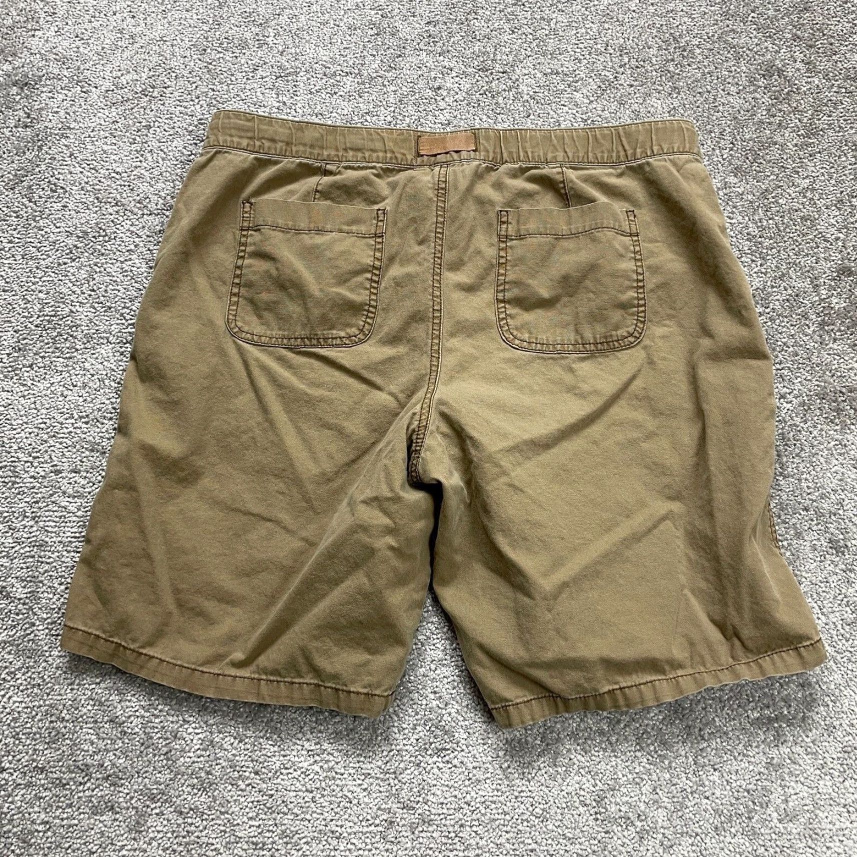 Lands' End VINTAGE? No — Lands' End Chino Shorts Women 10 Khaki Brown Drawstring Mid Rise Cotton Casual Regular Inseam 9.5" Pockets Women's Shorts Size 32" / US 10 / IT 46 - 2 Thumbnail