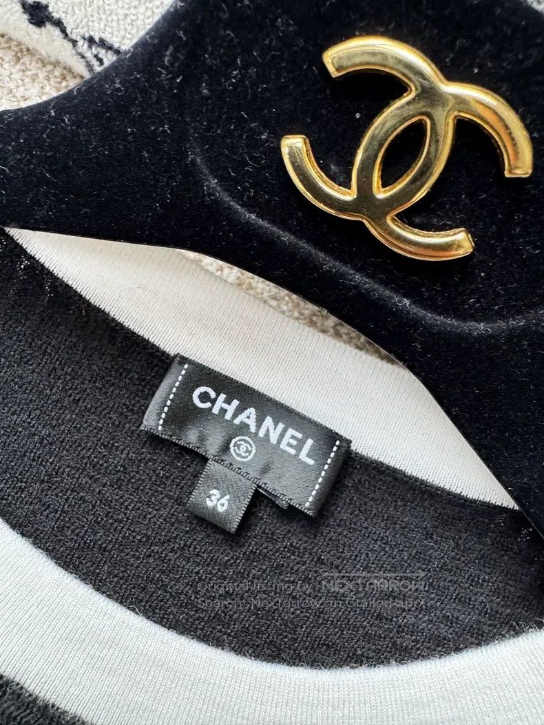Chanel Chanel White-bordered perfume bottle pattern short-sleeved Size XS / US 0-2 / IT 36-38 - 6 Thumbnail