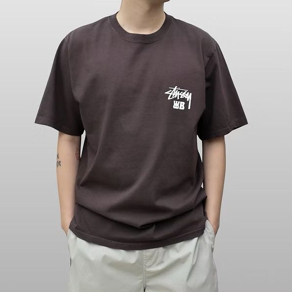Stussy Wales Bonner コラボ Tシャツ XL ダークブラウン Stussy Wales Bonner コラボ Tシャツ XL ダークブラウン アウ