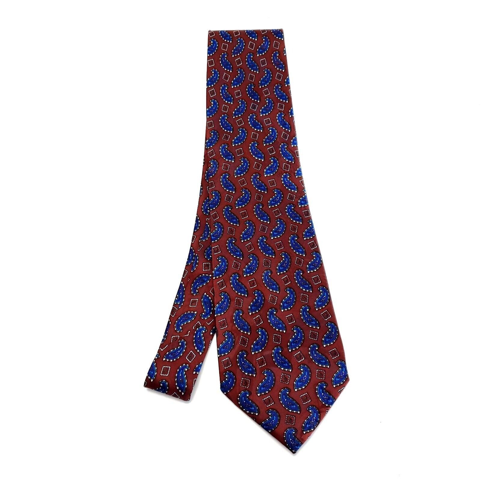 Designer Asian Modern Pentathlon Biathlon Red Blue Silk Tie Woven Sho Size ONE SIZE - 6 Thumbnail