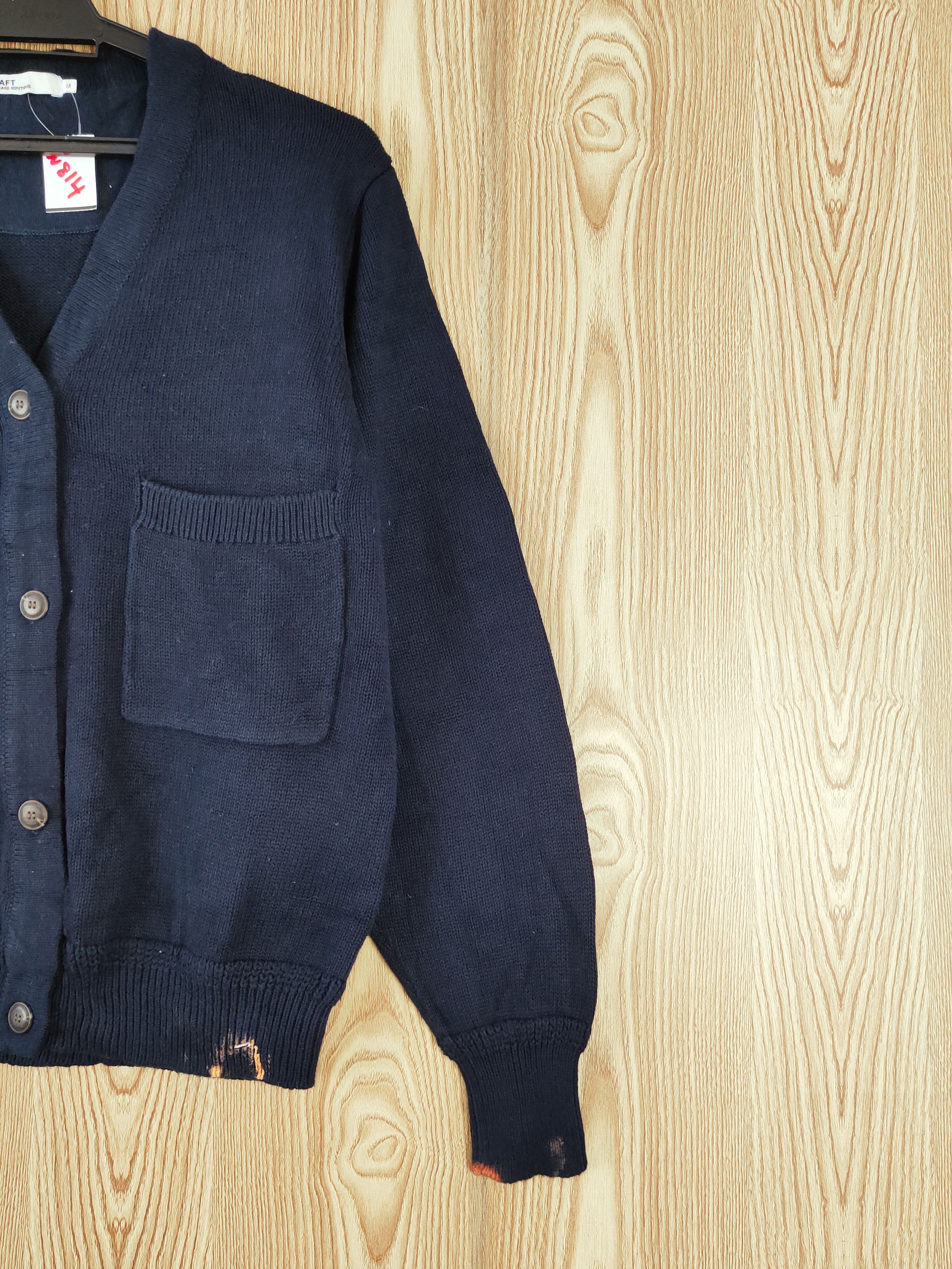 Japanese Brand × Vintage Craft Navy Knitwear Sweatshirts #W814 Size M / US 6-8 / IT 42-44 - 5 Thumbnail