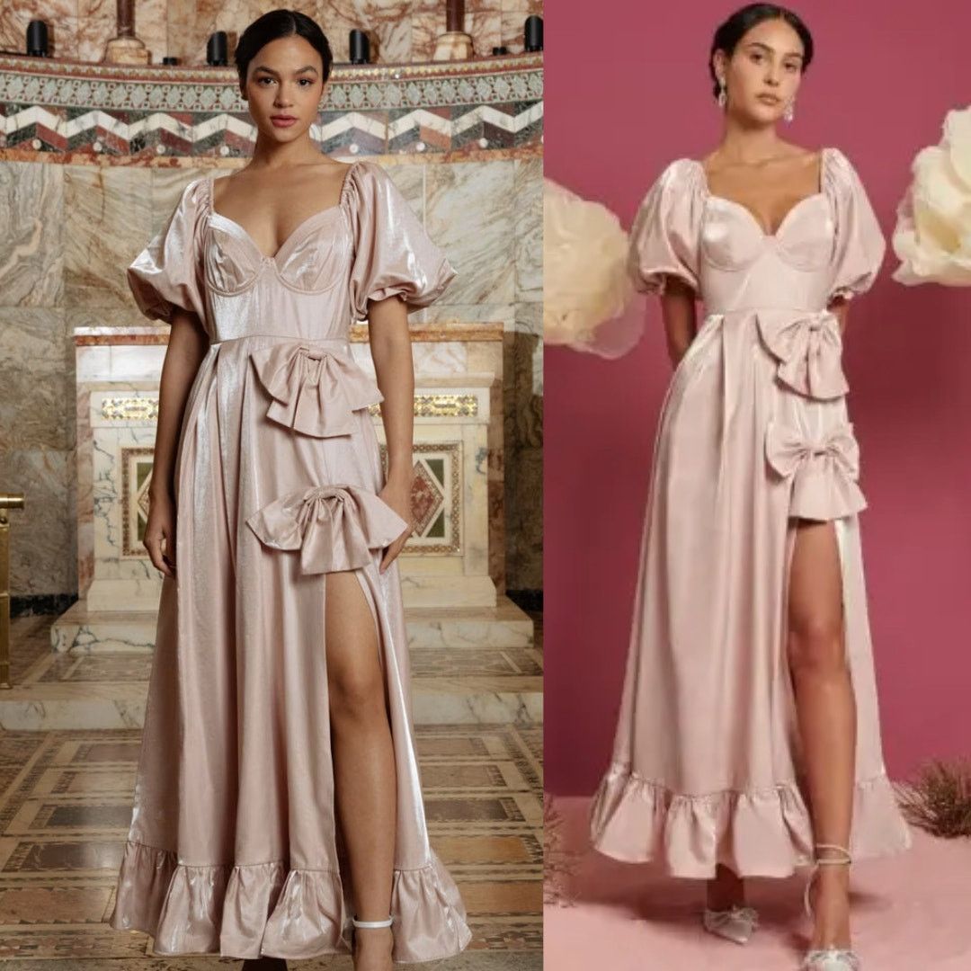 Other Sister Jane | NWT Bow Maxi Dress in Rose Quartz XS Size XS / US 0-2 / IT 36-38 - 1 Thumbnail