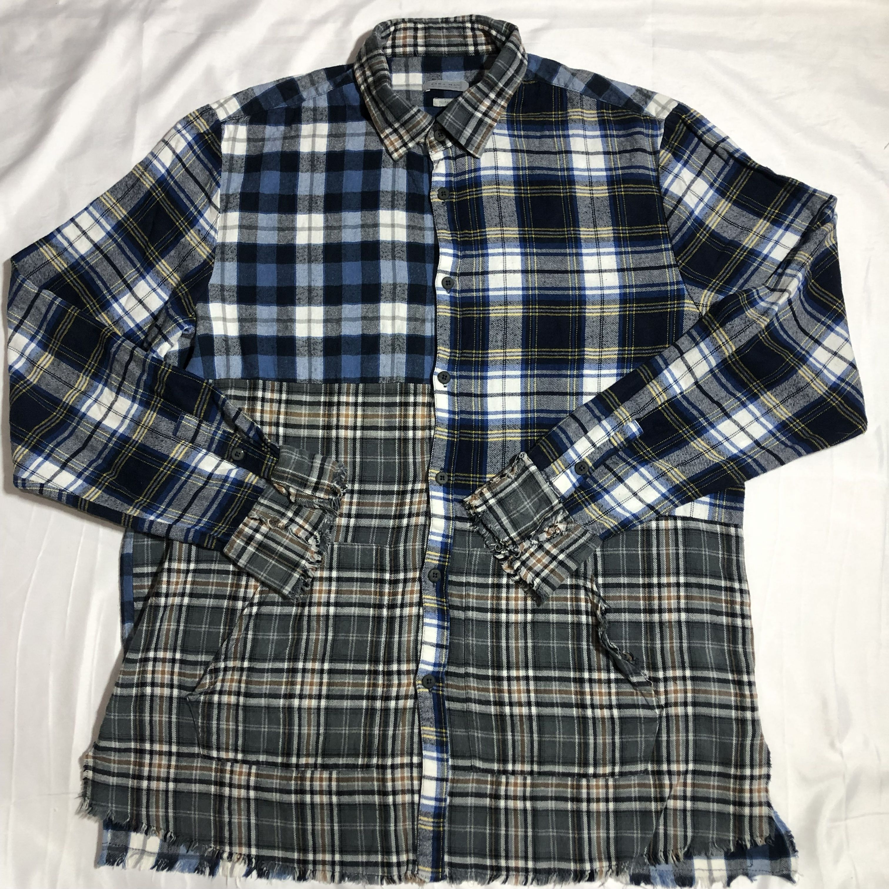 Zara Man Patchwork Flannel Shirt Size US L / EU 52-54 / 3 - 1 Thumbnail