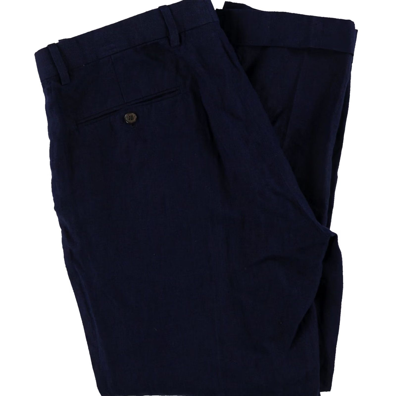Ralph Lauren Ralph Lauren Mens Linen Suit Straight Leg Dress Pants Blue 36W 30L Size 36R - 3 Thumbnail