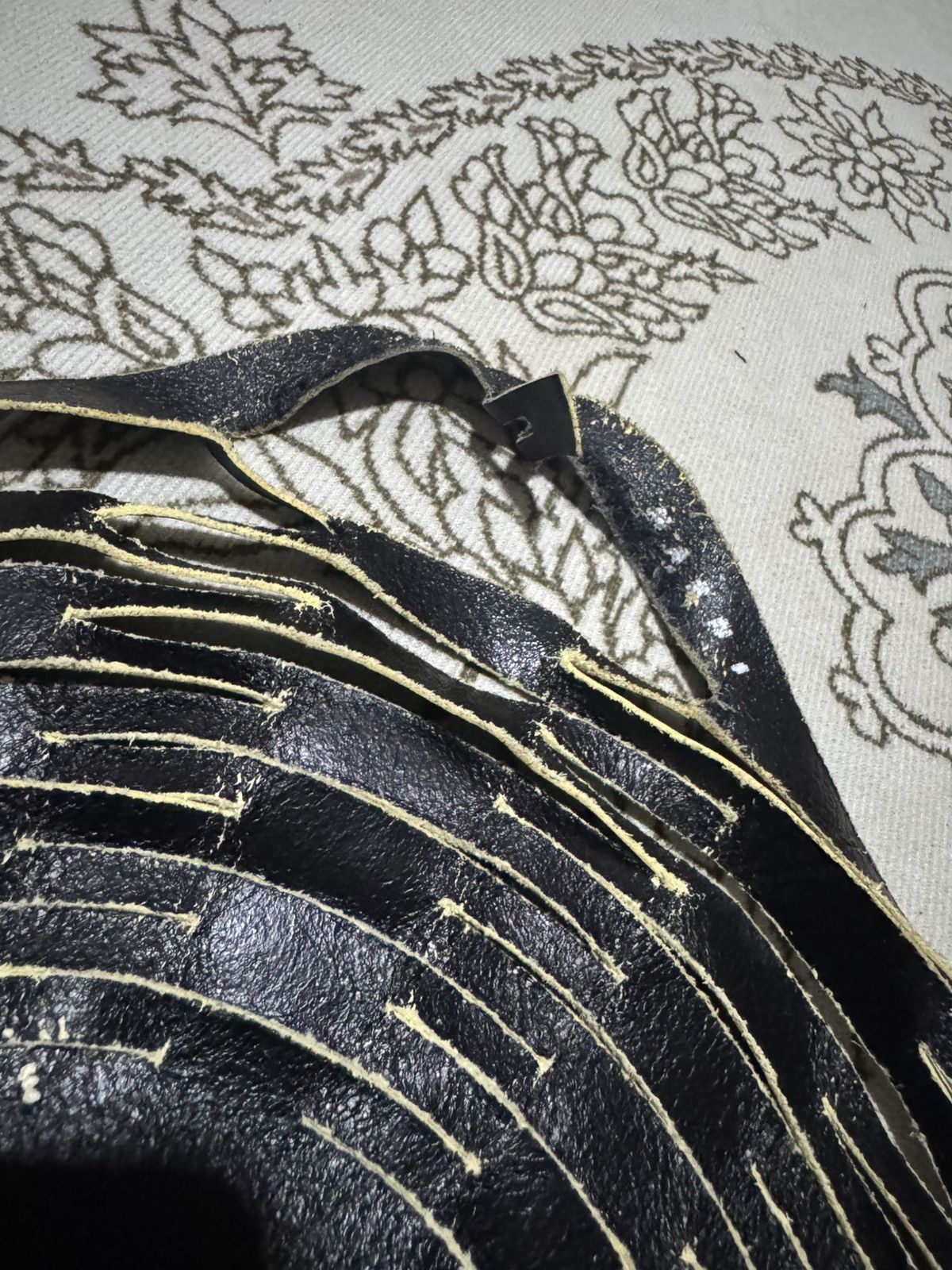 If Six Was Nine × Jean Paul Gaultier × Marni 🇮🇹 Vtg MARNI Saffiano Leather Cutout Basket Fishnet Bag Size ONE SIZE - 5 Thumbnail