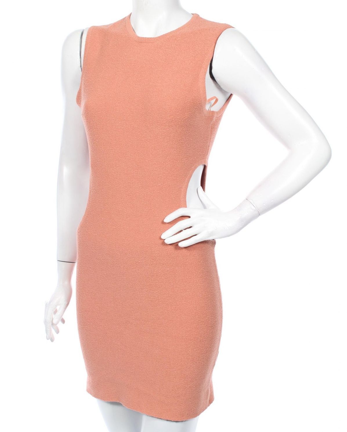 image of $398 New Ronny Kobo Orange Mini Stretch Dress, Women's (Size Large)