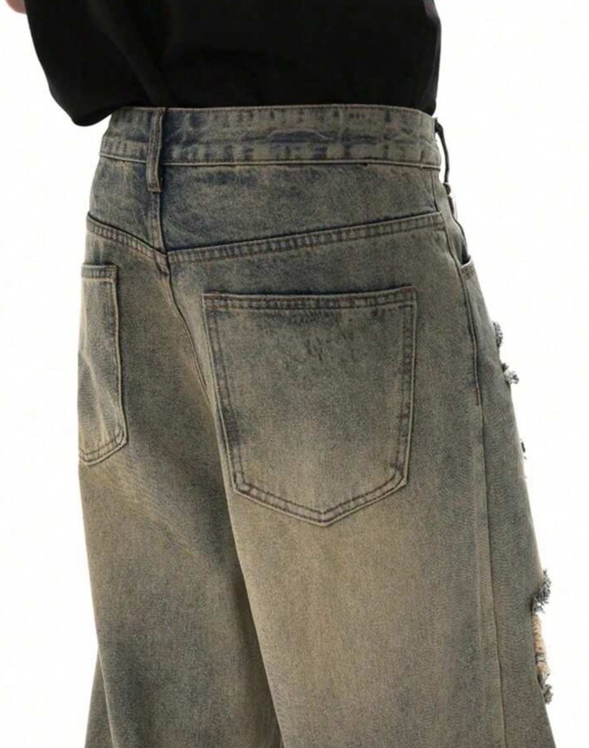 Jean DISTRESSED Ripped Dusty Jeans Size US 33 - 5 Thumbnail