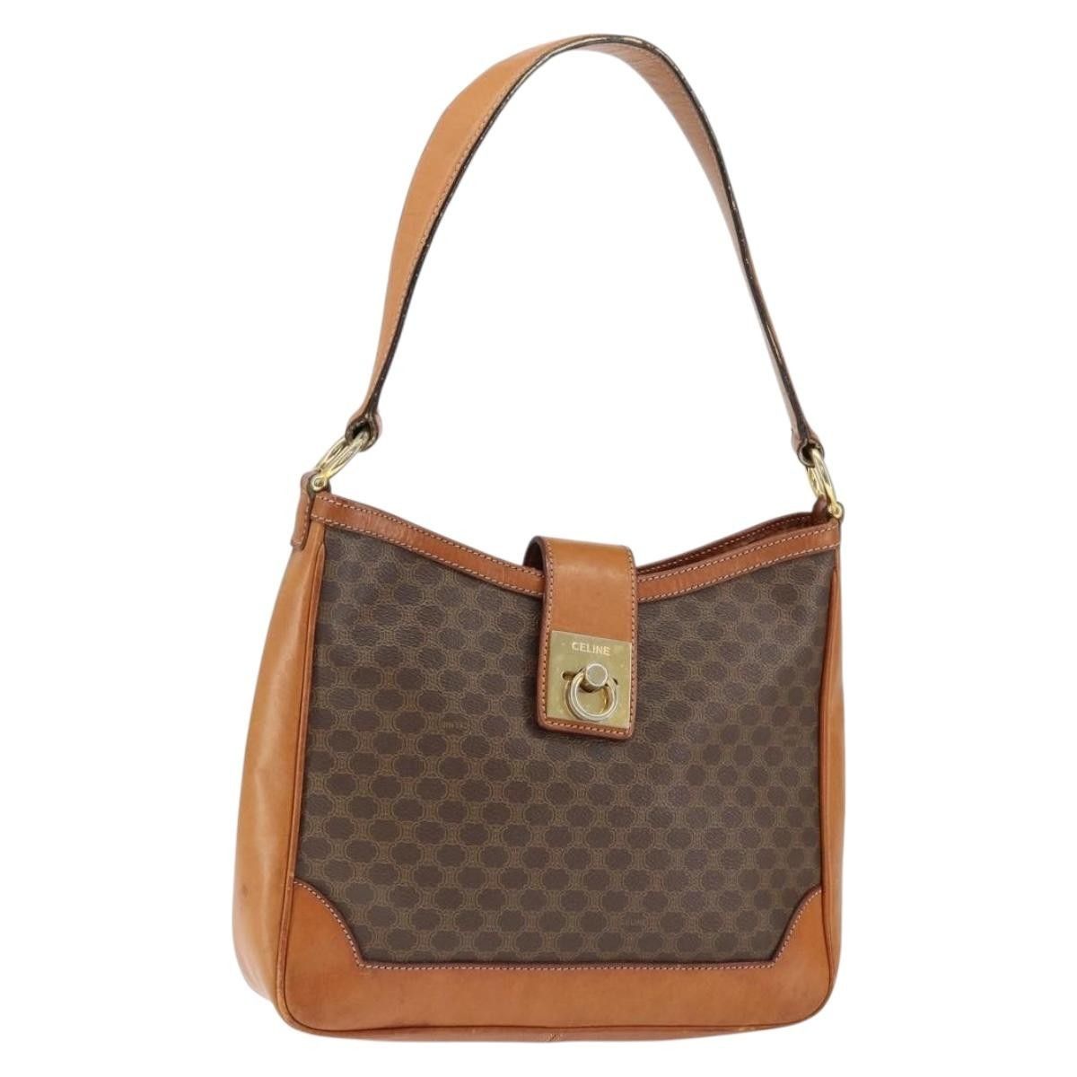 Celine Celine Vintage Macadam Shoulder Bag Canvas and Leather Size ONE SIZE - 1 Thumbnail
