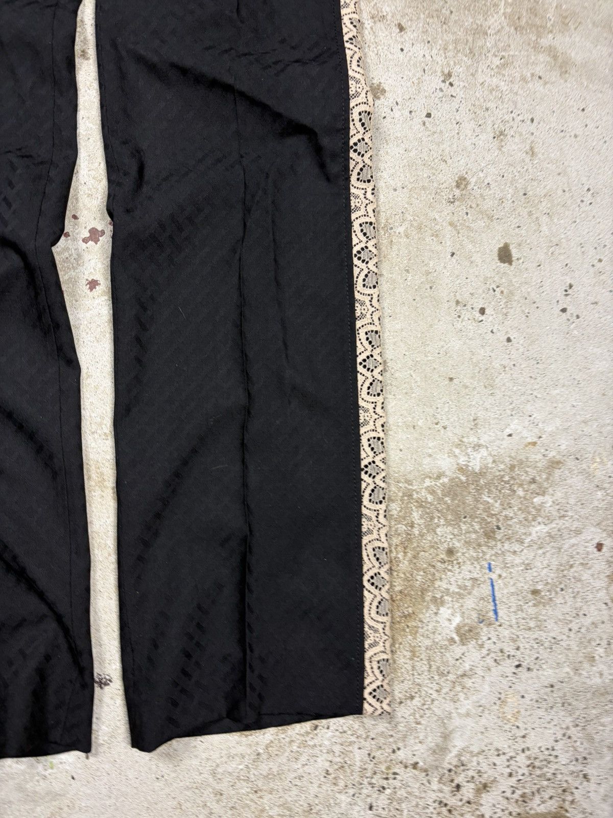 Dolce & Gabbana Dolce & Gabbana Black Casual Pants Lace Trims Stripe Size 30" / US 8 / IT 44 - 8 Thumbnail