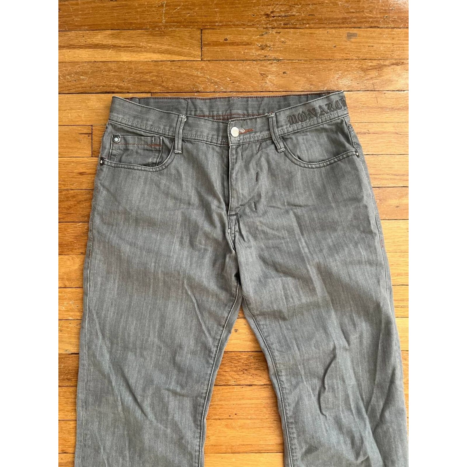 LANDLORD Laundered Finish Men Pants Denim Jeans Grey Size 32 A000860 Size US 32 / EU 48 - 12 Thumbnail