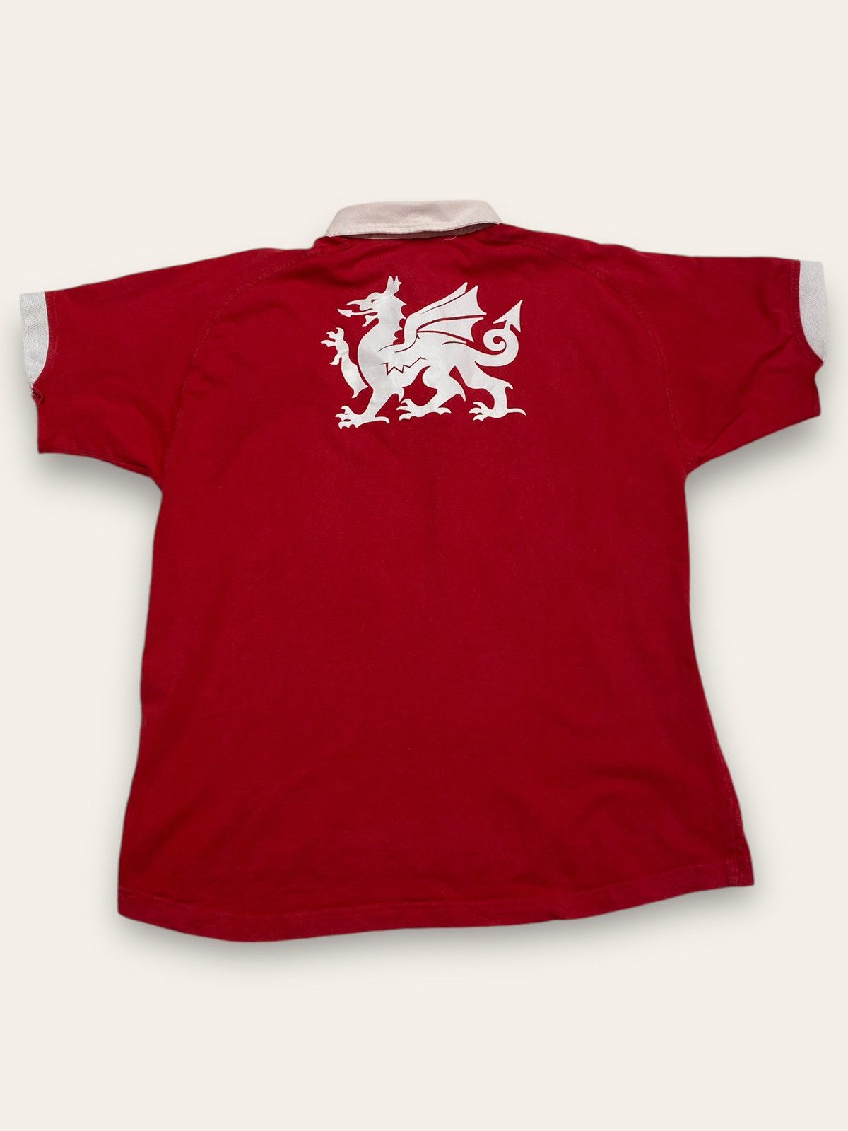 Vintage Vintage GYMRU Red Polo Shirt Big Dragon Logo Size US M / EU 48-50 / 2 - 7 Thumbnail
