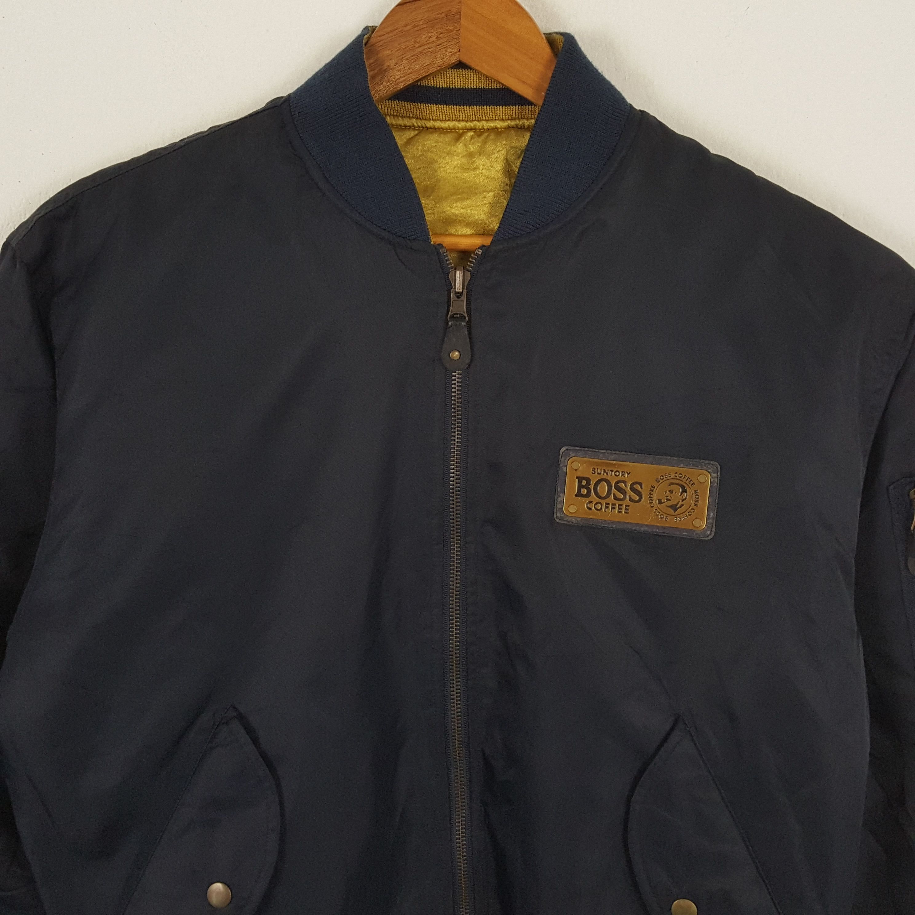 Vintage Vintage SUNTORY BOSS COFFE 7 Reversible Bombers Jacket Size US XL / EU 56 / 4 - 6 Thumbnail