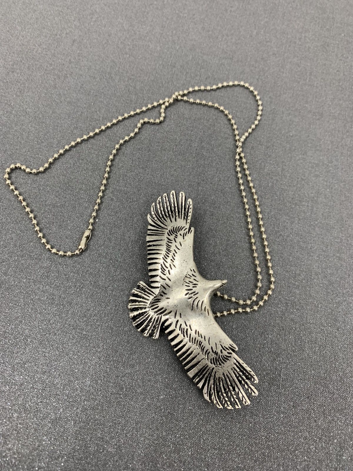 Japanese Brand × Vintage Retro Silver Eagle Goros Style Necklace Size ONE SIZE - 5 Thumbnail