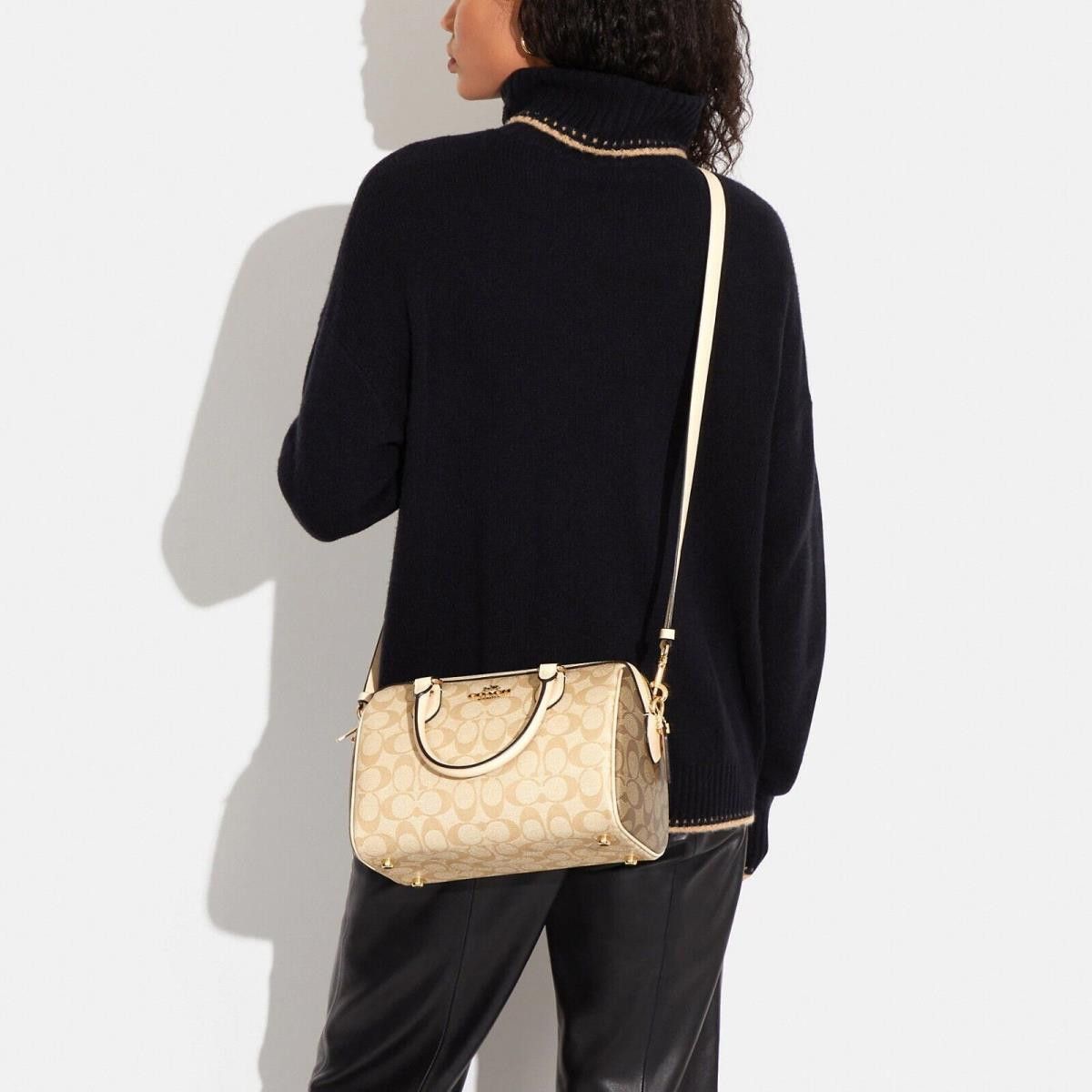 Coach Rowan Satchel Regular Size In Blocked Signature CH486 Size ONE SIZE - 12 Thumbnail