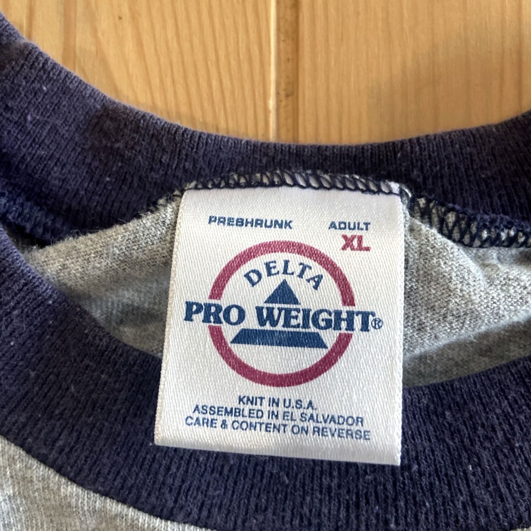 Delta VINTAGE Y2K Curves Baseball Tee Shirt 3/4 Sleeve XL Gray Mens Shirt Size XL / US 12-14 / IT 48-50 - 2 Thumbnail