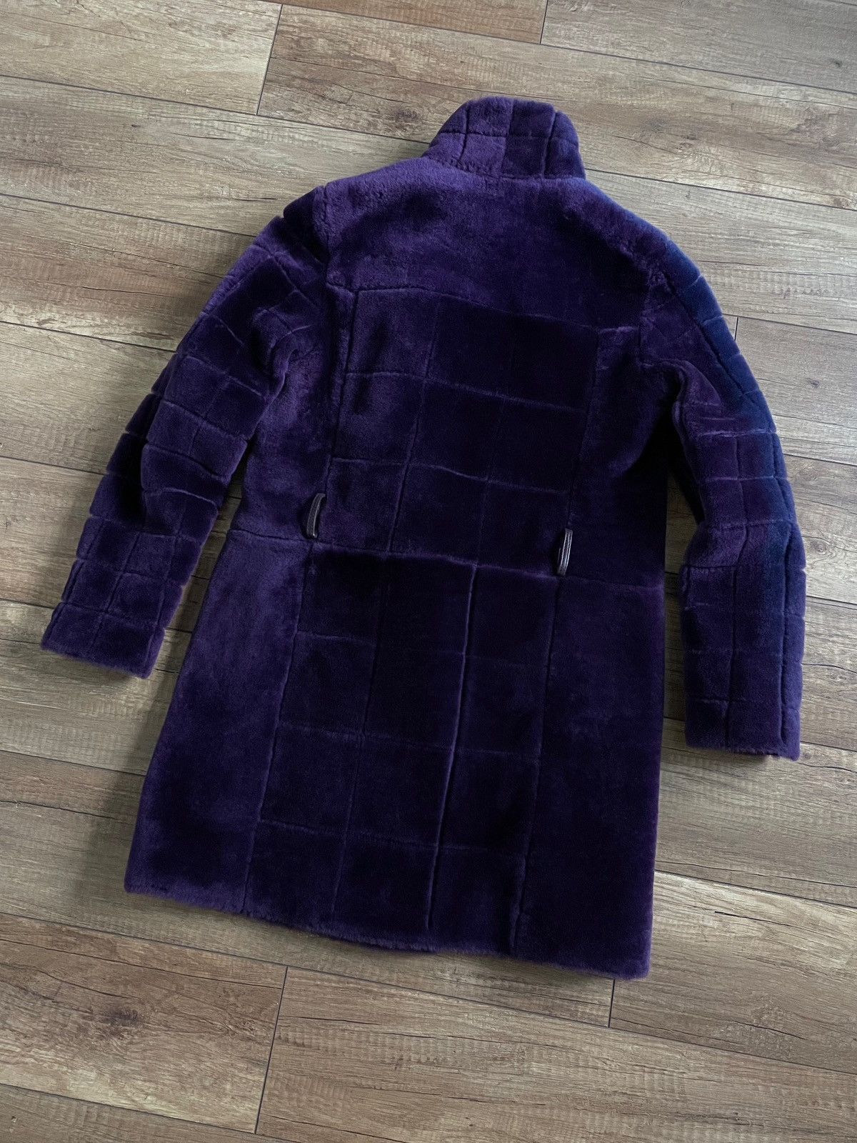 Escada Escada Purple Quilted Real Fur B-3 Long Jacket Coat Size M / US 6-8 / IT 42-44 - 3 Thumbnail