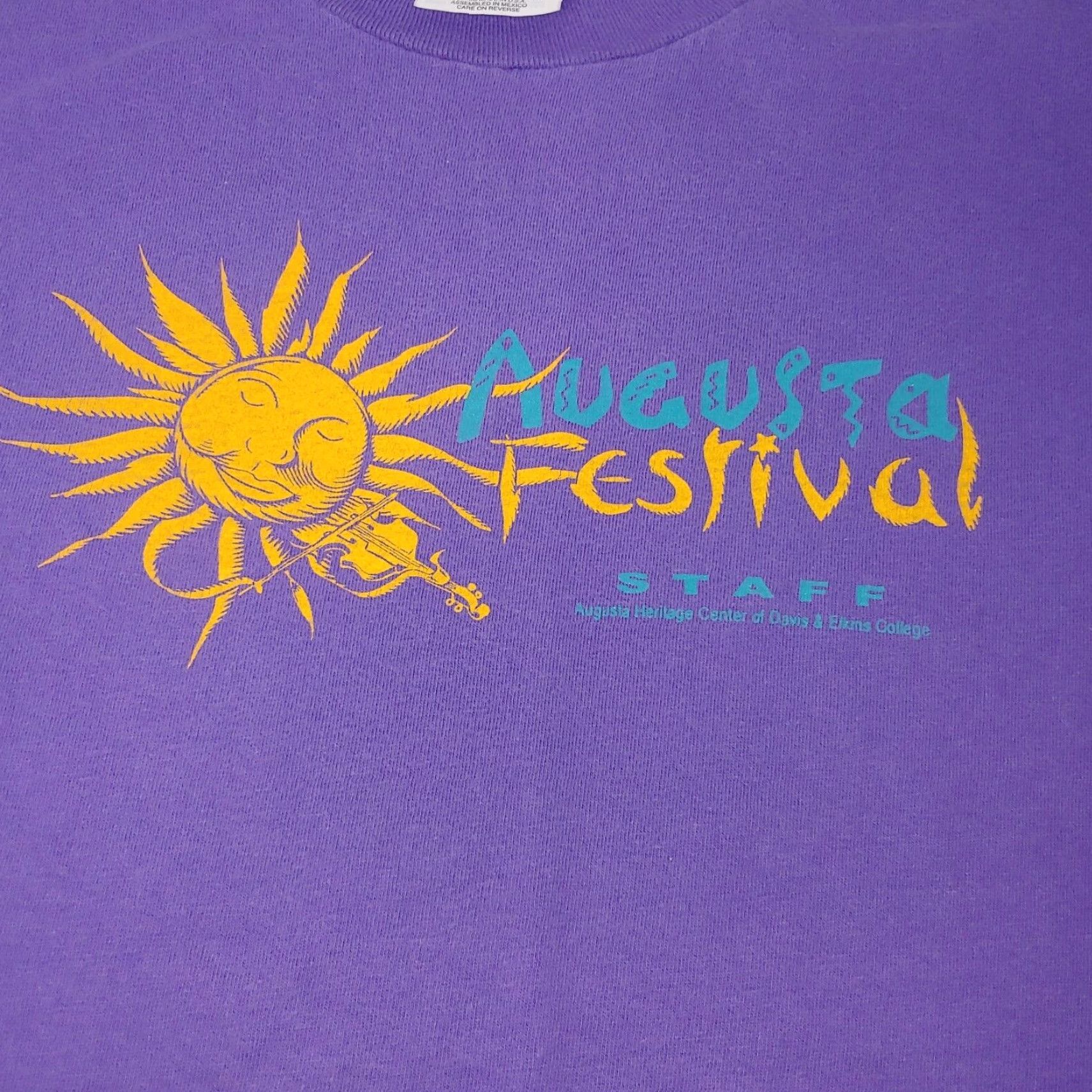 Vintage VINTAGE Augusta Festival Shirt Hanes Beefy T L Purple 100% Cotton Short Sleeve Crew Neck Men Size US L / EU 52-54 / 3 - 2 Thumbnail