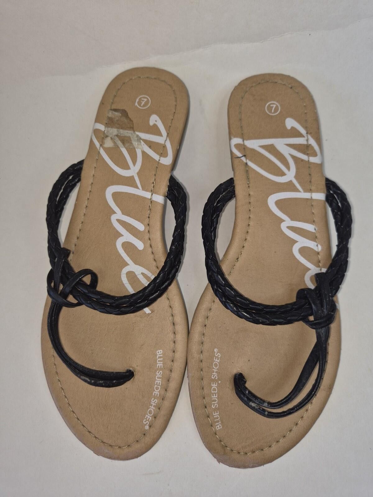 Other Womens Size 7 Flip Flops Sandals Black Slides Tropical Size US 7 / IT 37 - 8 Thumbnail