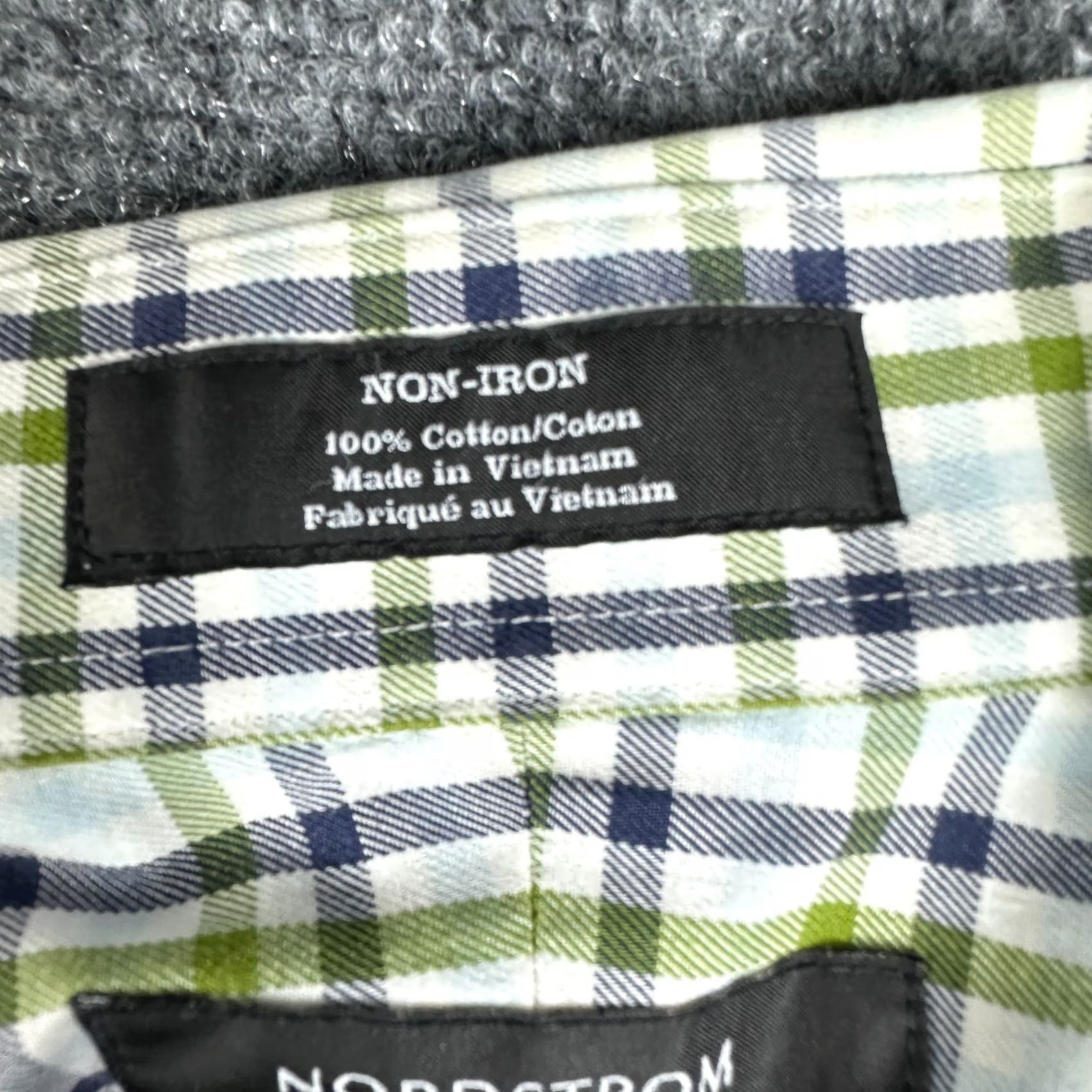 Nordstrom Nordstrom Mens Shop Shirt 2XL Non Iron Traditional Fit Green Blue Plaid Cotton Shirt Button-Up Long Sleeve Casual Business Party/Cocktail Travel Mens Size US XXL / EU 58 / 5 - 5 Thumbnail