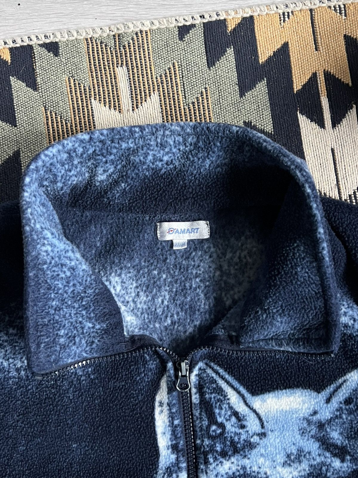 Vintage Vintage 90’s Animal Wolf Fleece Zip Jacket Size US XL / EU 56 / 4 - 9 Thumbnail