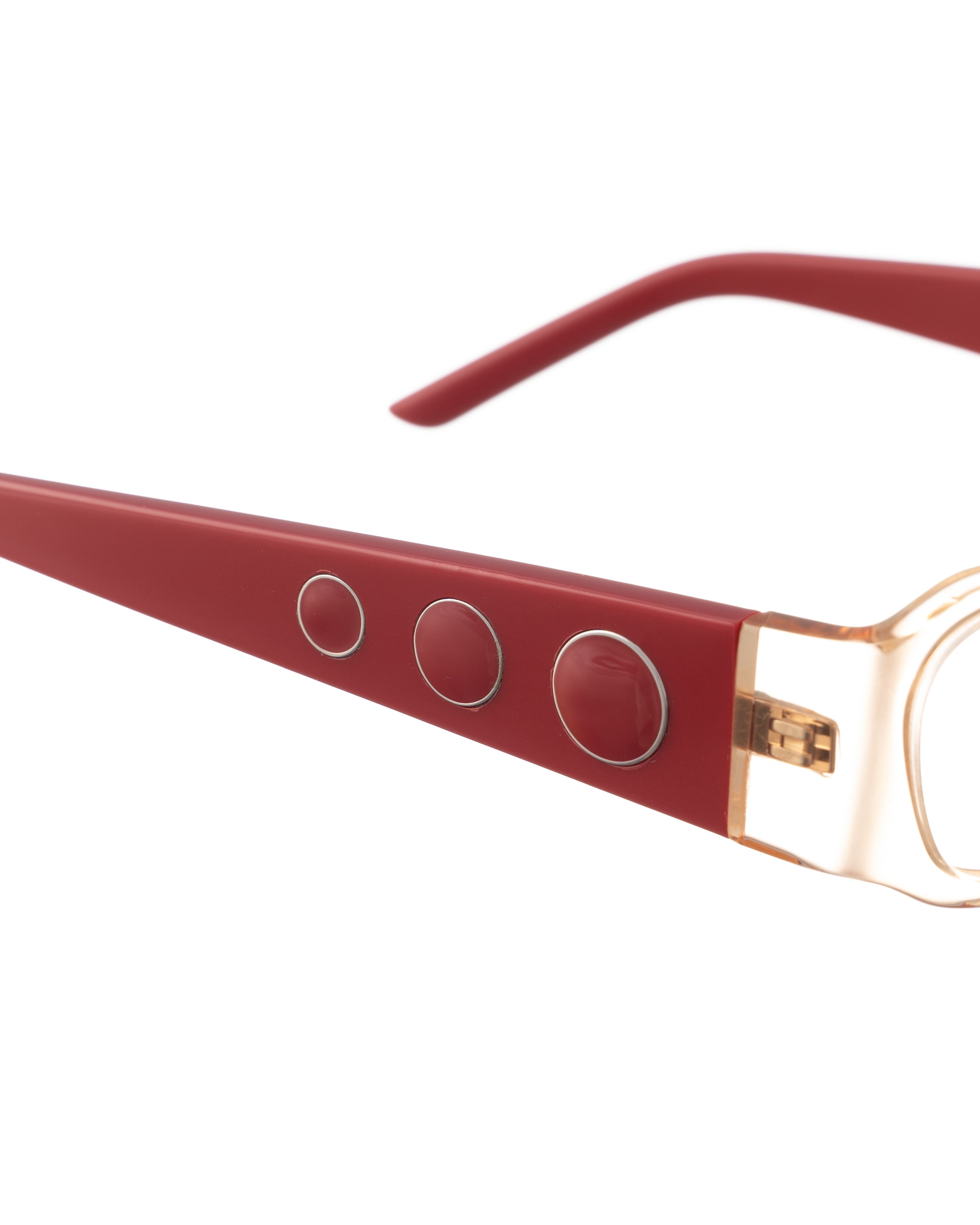 Diesel Diesel 00s Transparent Glasses with Red Temples Size ONE SIZE - 3 Thumbnail