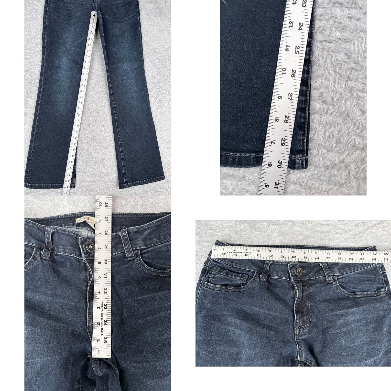 Vintage Cabi Jeans Pants Womens 6 Blue Denim Med Wash Bootcut Flare Cotton 28x30 Size 28" / US 6 / IT 42 - 8 Thumbnail
