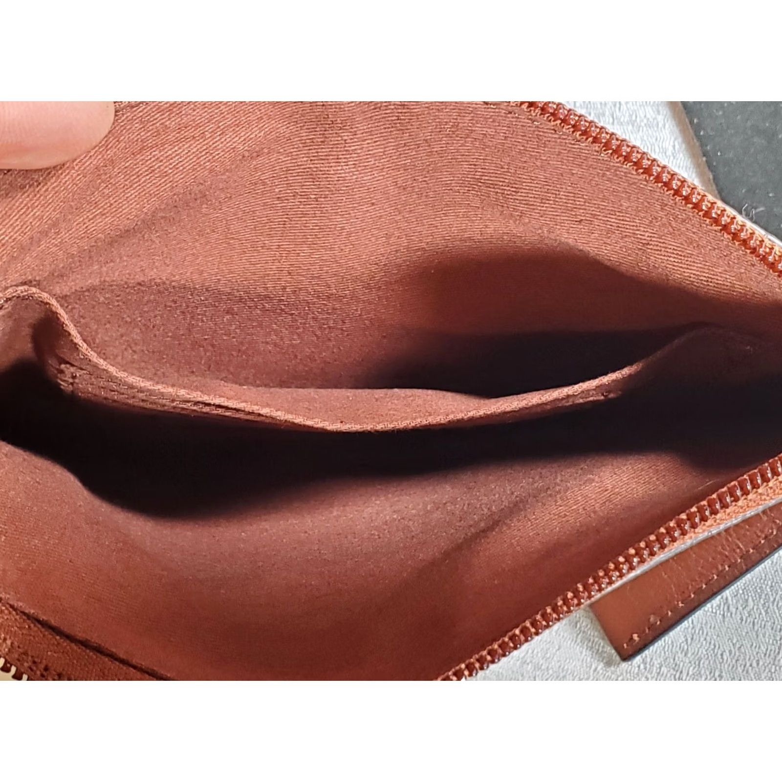 Frye VINTAGE FRYE Wristlet Wallet Smooth Leather Cognac Brown DB0625 Full Zip New Wristlet Clutch Womens Small Bag 9in 5.75in 0.25in Size ONE SIZE - 4 Thumbnail